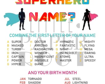 Superhero Name Generator For Educators