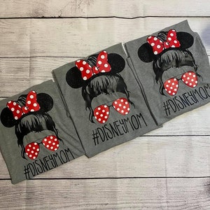 Mom bun mouse ears shirt