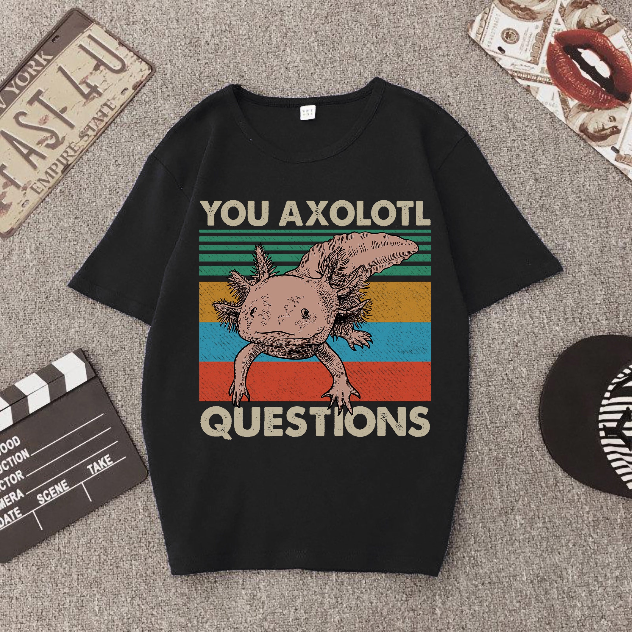 You Axolotl Questions Sunset Vintage Shirt, funny Axolotl T-Shirt