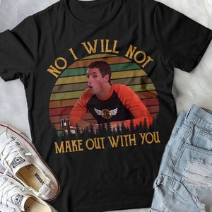 No I Will Not Make Out With You Sunset Retro Vintage shirt