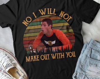 No I Will Not Make Out With You Sunset Retro Vintage shirt