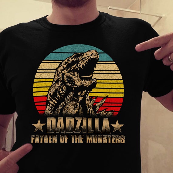 Dadzilla Father Of The Monsters Retro Vintage Sunset Gift T-Shirt Dadzilla Father Of The Monsters Retro Vintage Sunset Gift T-Shirt