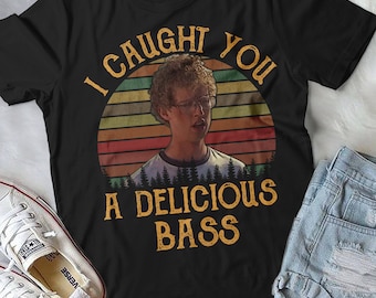 I Caught You A Delicious Bass Sunset Retro Vintage shirt