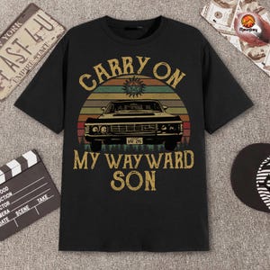Carry On My Wayward Son Winchester Sunset Vintage Shirt