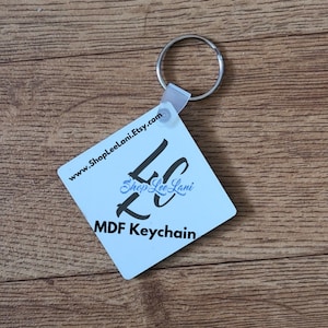 Sublimation Blank Square MDF Keychain | Sublimation Keychain | MDF Keychain | Blank keychain