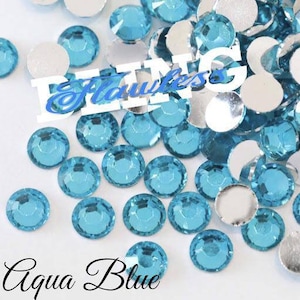 Aqua Blue • SS10/SS16• Resin Jelly Flat Back Rhinestones •(approx. 5,000)• Non Hotfix