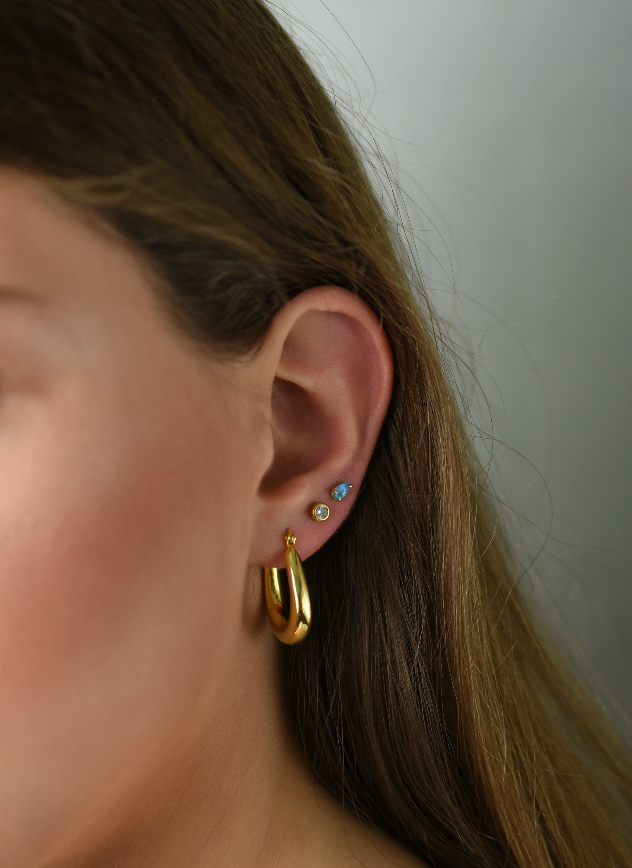 Thick Gold Hoop Earrings Tiny Gold Hoop Earrings Chunky Gold Hoops Dainty Hoop Earrings Golden Hoops Thick Gold Hoops