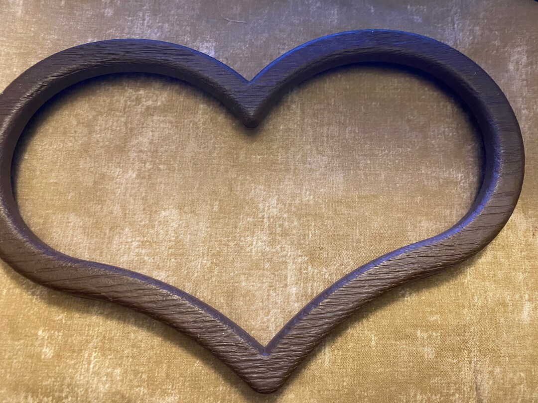 Heart Embroidery Frame, No Backing One Inch Deep, and 12 Inch Wide