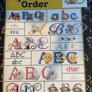 2 VINTAGE charted Alphabets for cross stitch