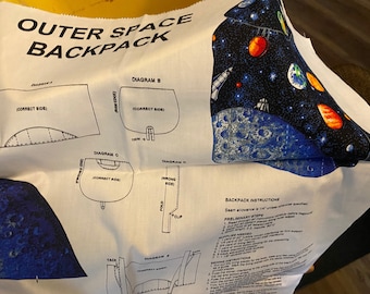 Outer Space Bag fabric to make one bag