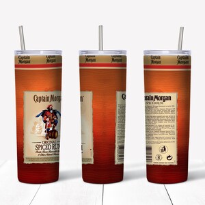 Captain Morgan Bottle Tumbler * 20oz or 30oz Stainless Steel Tumbler * Alcohol Gift * Adult Tumblers * Gift * Fast Shipping
