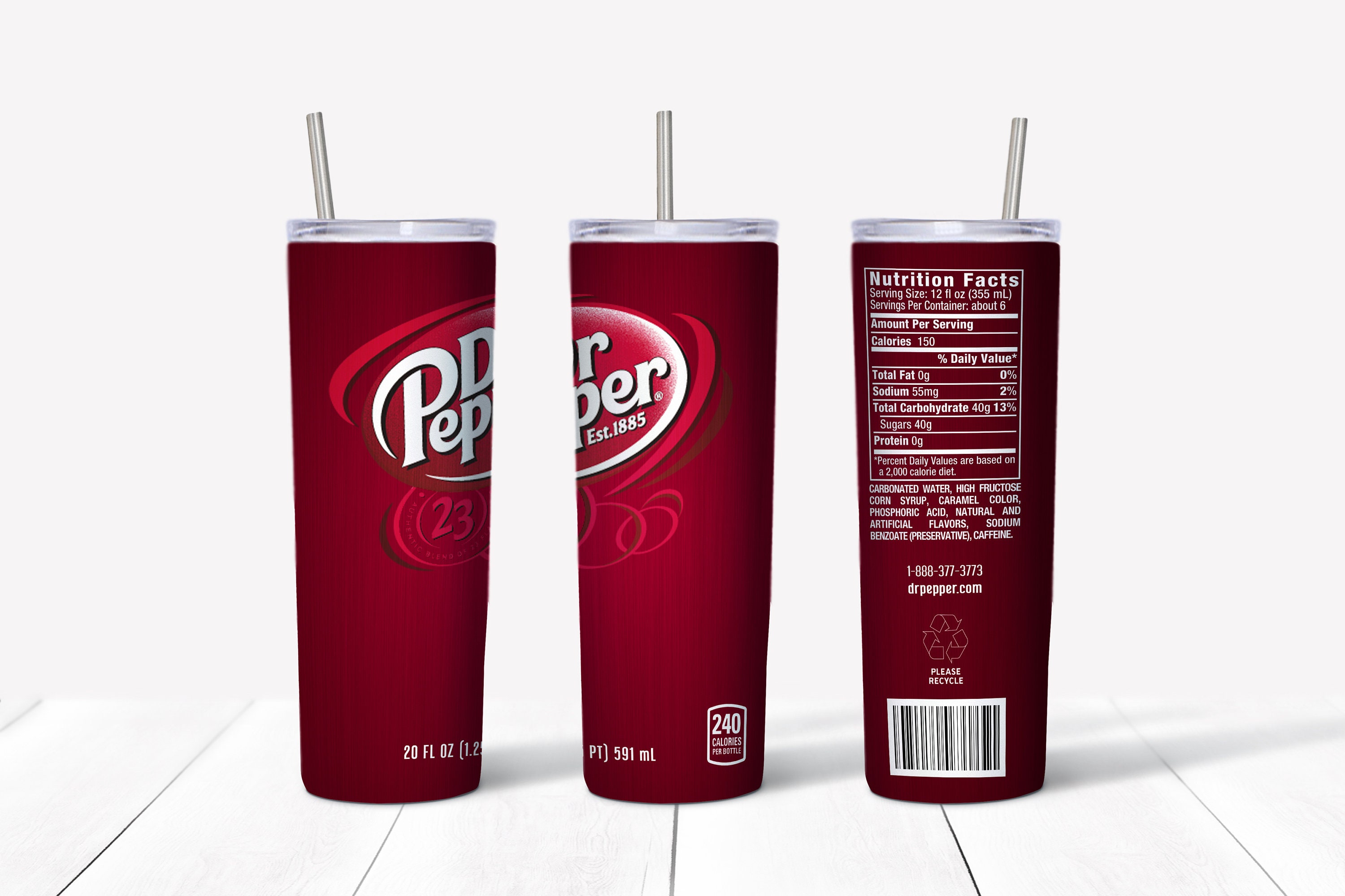 Personalized Dr. Pepper or Diet Dr. Pepper 20 or 30 Ounce 