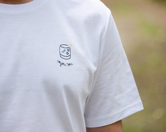 Gin Tonic hand-embroidered T-shirt