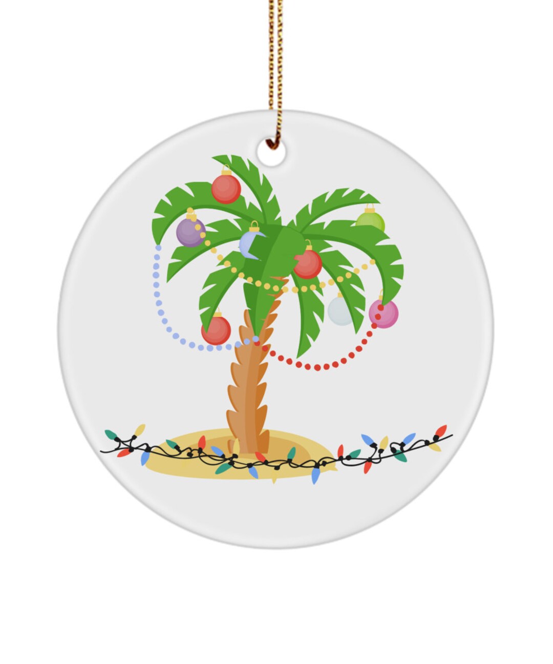 Palm Tree Christmas Ornament Palm Tree Christmas Tree Palm Etsy