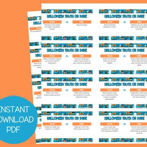 100 Halloween Truth or Dare | Printable Truth or Dare Cards | Truth or Dare for Kids | Printable Games for Kids | Spooky Truth or Dare Cards