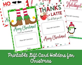 Gift Card Holders for Christmas, Holiday Gift Card Holder, Christmas Gift Card Holder, Printable Gift Card Holder