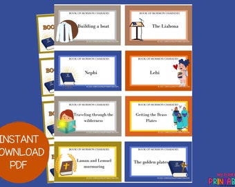 Book of Mormon Charades Cards | Charade Games for Kids | LDS Games for Kids | LDS Activity for Youth | Primary Games | Primary Lessons | PDF