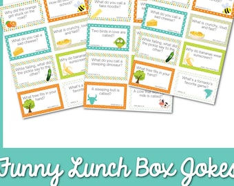 24 Funny Lunch Box Jokes for Kids | Printable Lunch Notes for Kids | Fun Printable for Parents | Printable Jokes for Kids & Teachers