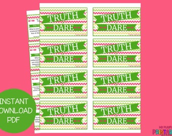 50 Teen Truth or Dare Cards| Teen Printable Games| Teen Games | Teen Activities | Truth or Dare | Truth or Dare for Teens | Teen Party Games