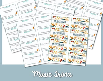 50 muziektriviavragen | Afdrukbare muziektrivia | Triviagame met muziekthema | Muziekquizgame | Trivia voor muziekliefhebbers voor kinderen en volwassenen