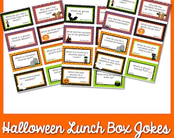 20+ Halloween Lunch Box Witze | Druckbare Halloween Scherzkarten | Lunch Box Überraschungen | Gruselige Halloween-Wortspiele | Druckbare Scherzkarten für Kinder