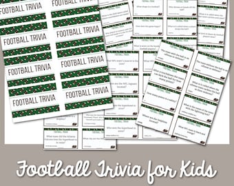 Football Trivia Printable - Etsy
