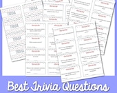 300 Trivia Questions | General Knowledge Trivia | Family Trivia Night Questions | Classroom Trivia Activity | Educational Game Printable