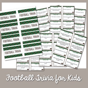 48 Football Trivia Questions | Printable Football Trivia for Fans | Super Bowl Trivia | Football Party Game | Football Fun Facts Trivia