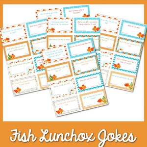 100 Fisch Lunchbox Witze | Lunchbox Witze Printable | Angeln Witze für Kinder | Druckbare Lunchbox Notizen | Lustige Fisch-Thema Lunchbox Notizzettel