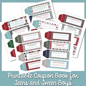 39 cupones para preadolescentes y adolescentes / Libro de cupones para preadolescentes y adolescentes / Cupones de recompensa para adolescentes y preadolescentes / Tarro de cupones imprimible para adolescentes y preadolescentes