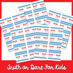 200 Truth or Dare Cards for Kids | Printable Truth or Dare Cards | Kids Truth or Dare Game | Fun Party Game | Fun Truth or Dare Cards