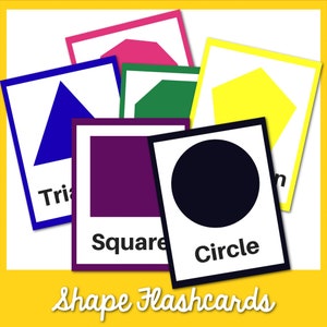 Atividade de volta às aulas | Flashcards de formas para impressão | Atividade de volta às aulas | Cartões de aprendizagem de formas | Flashcards de formas para crianças em idade pré-escolar