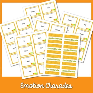 48 Emotion Charades Feelings Charades Feelings Charades Classroom