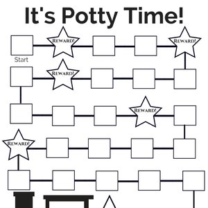 Potty Training Chart- Train | Printable Potty Chart| Train Potty Training Chart| Train Adventure to Potty Success | Train Printable for Kids