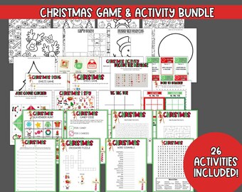 Printable Christmas Game Bundle | Christmas Party Games | Christmas Games Printable | Christmas Family Games | Christmas Activities