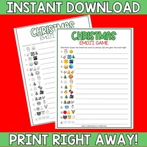 Weihnachten Emoji | Beende das Weihnachten Emoji | Errate die Weihnachten Emoji Phrase | Emoji Weihnachtsspiel | Weihnachts-Party-Spiel | Emoji Spiel