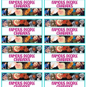 50 Famous People Charade | Guess Who Am I? | Act Out Famous Celebrities