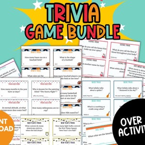 Trivia Bundle | Trivia for Kids | Ultimate Trivia Bundle | Printable Trivia Games | Family-Friendly Trivia Game | Printable Quiz Game