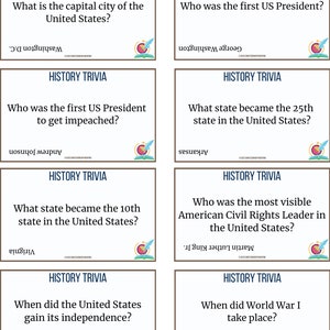 50 History Trivia Questions | Printable History Trivia | History Trivia ...