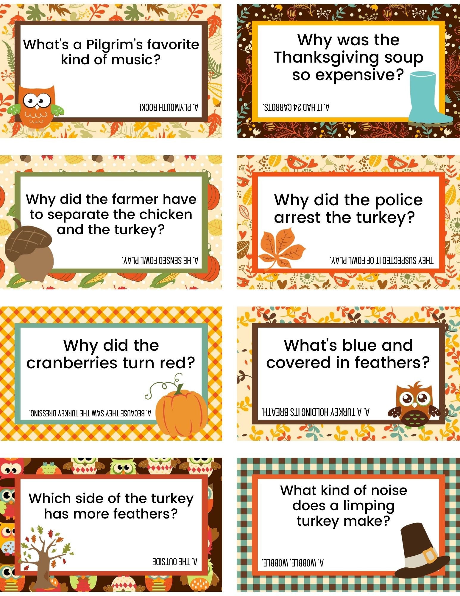 Thanksgiving Lunch Box Jokes Thanksgiving Themed Lunch Box - Etsy