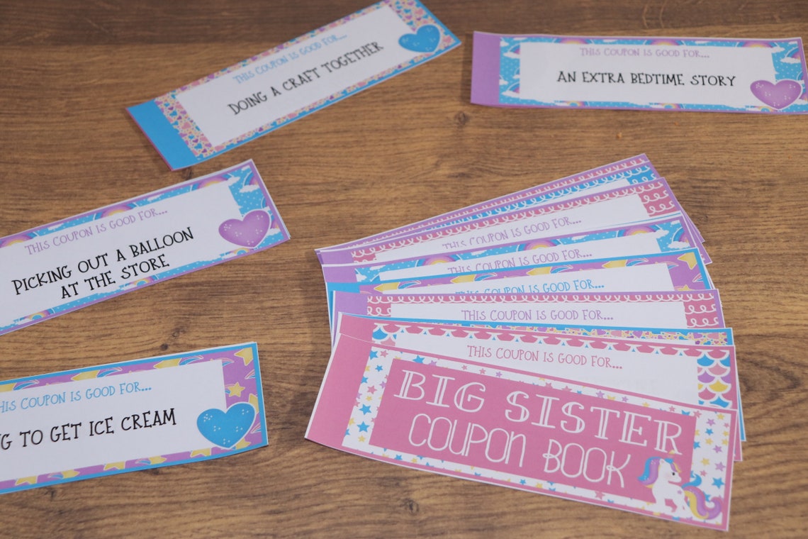 Big Sister Coupon Book Coupon Book For Kids Girls Coupon Etsy
