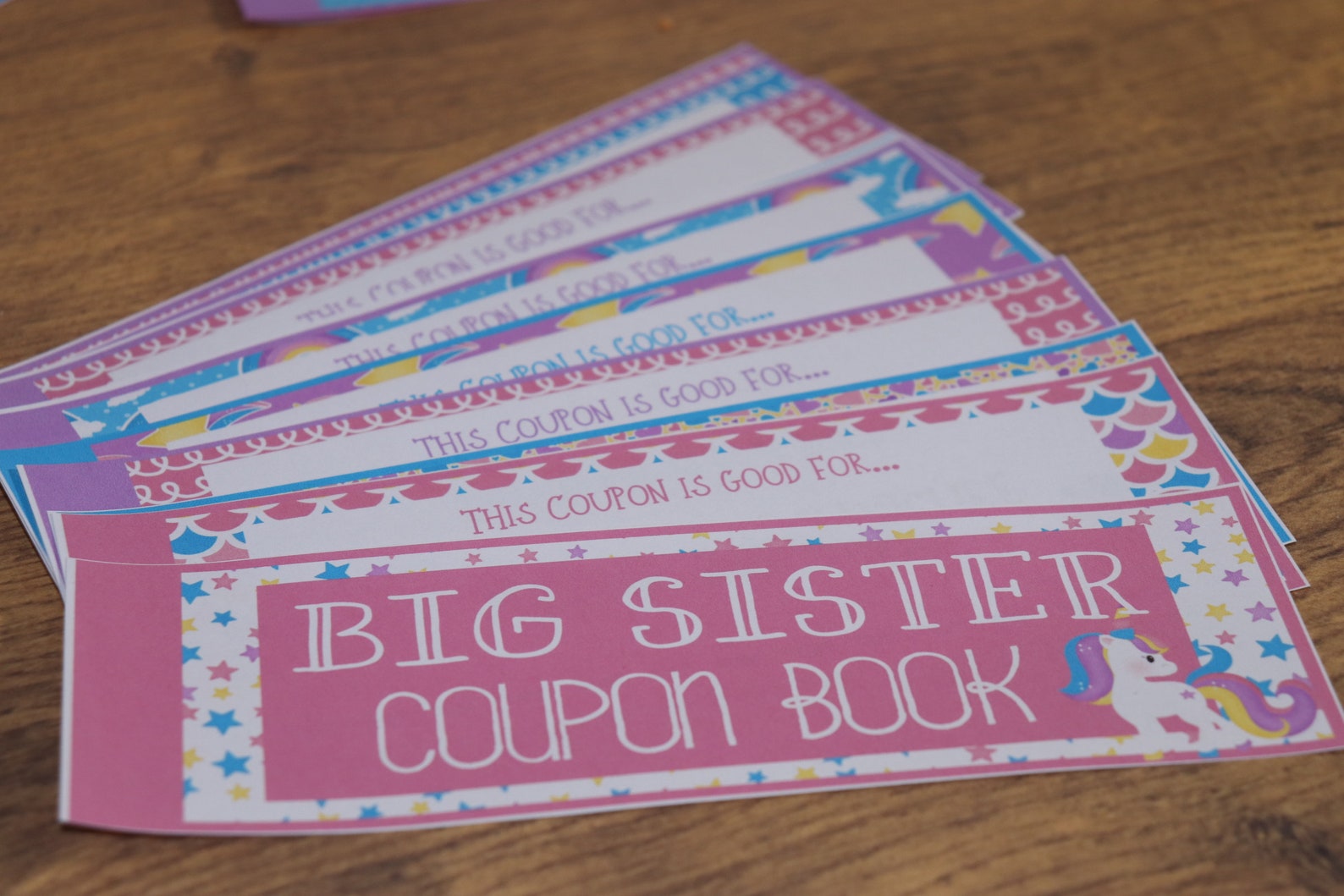 Big Sister Coupon Book Coupon Book For Kids Girls Coupon Etsy