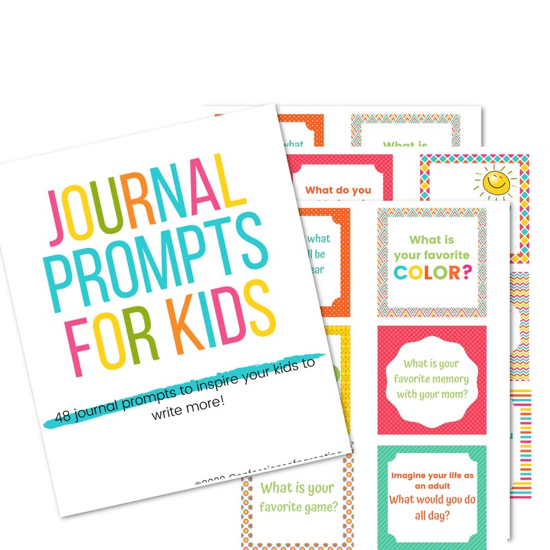 48 Journal Prompts for Kids Journal Prompts Story Prompts | Etsy