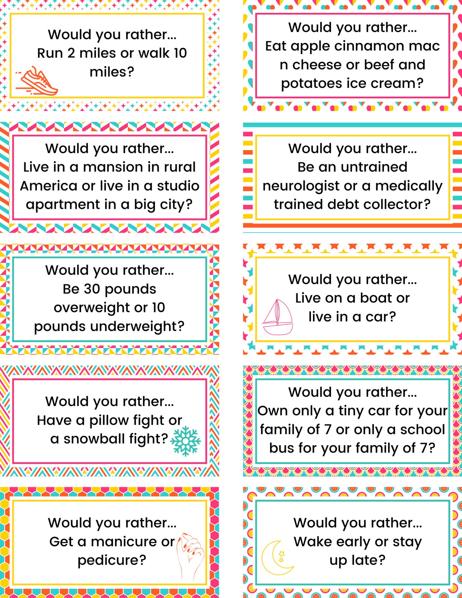 50 Would You Rather Journal Prompts Etsy