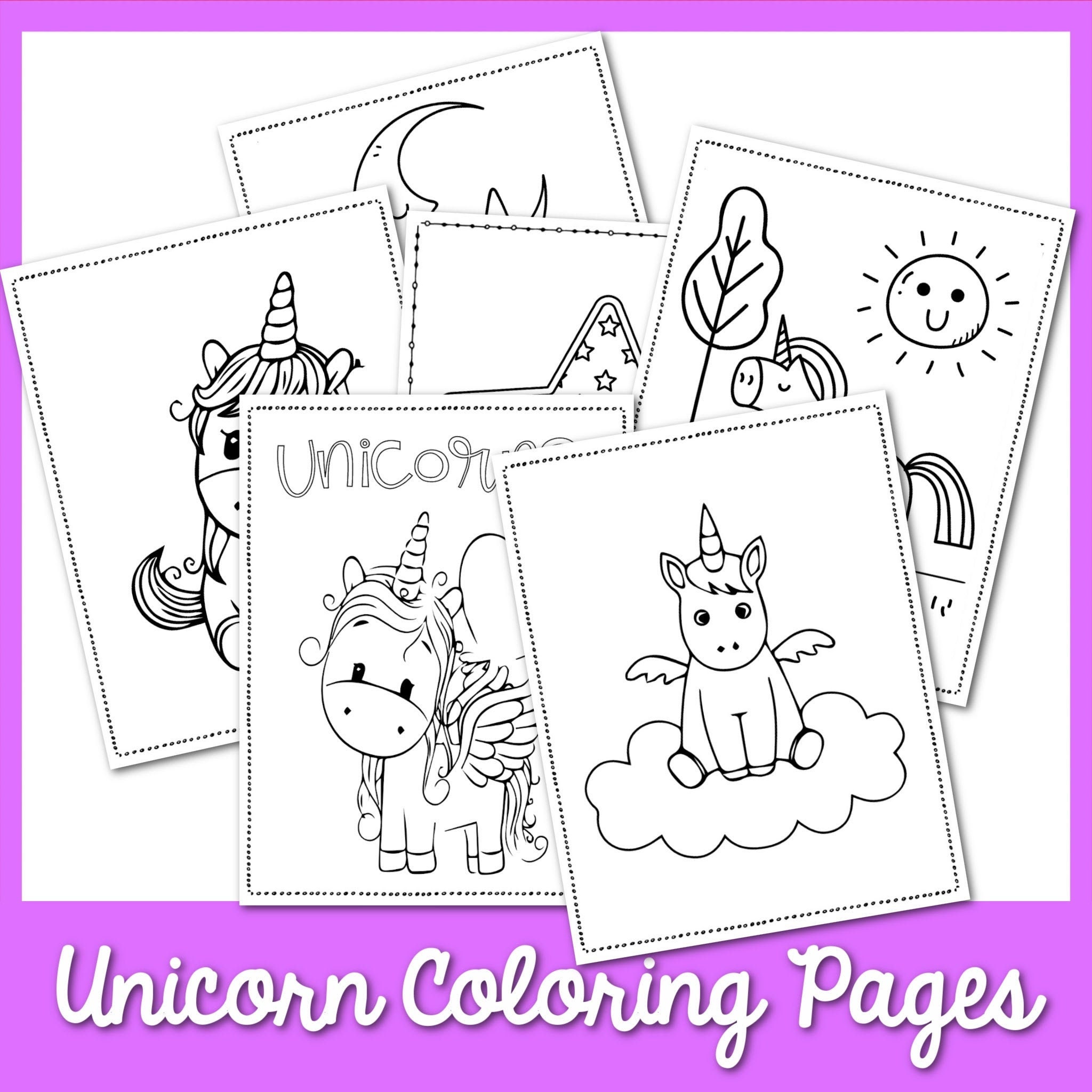 5 Unicorn Coloring Pages Printable Unicorn Coloring Page…