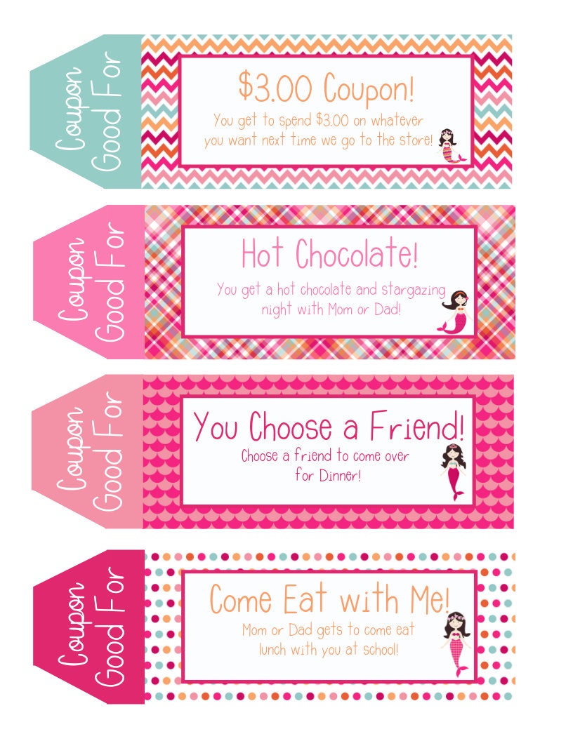 Kids Coupon book 39 Printable Coupons for kids Gifts for Etsy