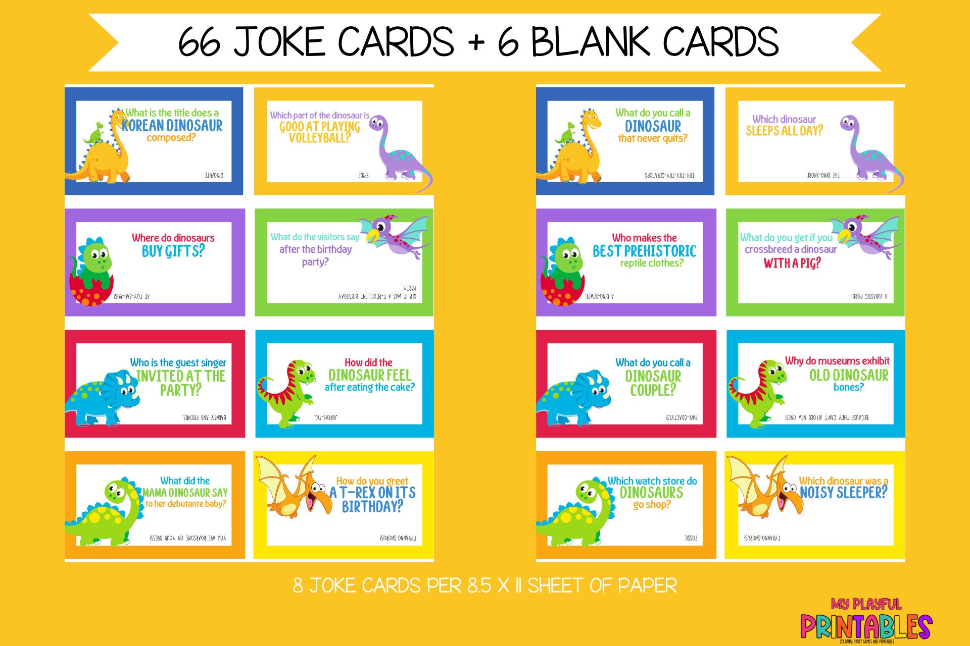 Dinosaur Joke for Kids Lunchbox Jokes for Kids Printable Joke Cards Lunchbox Notes Jokes for ...