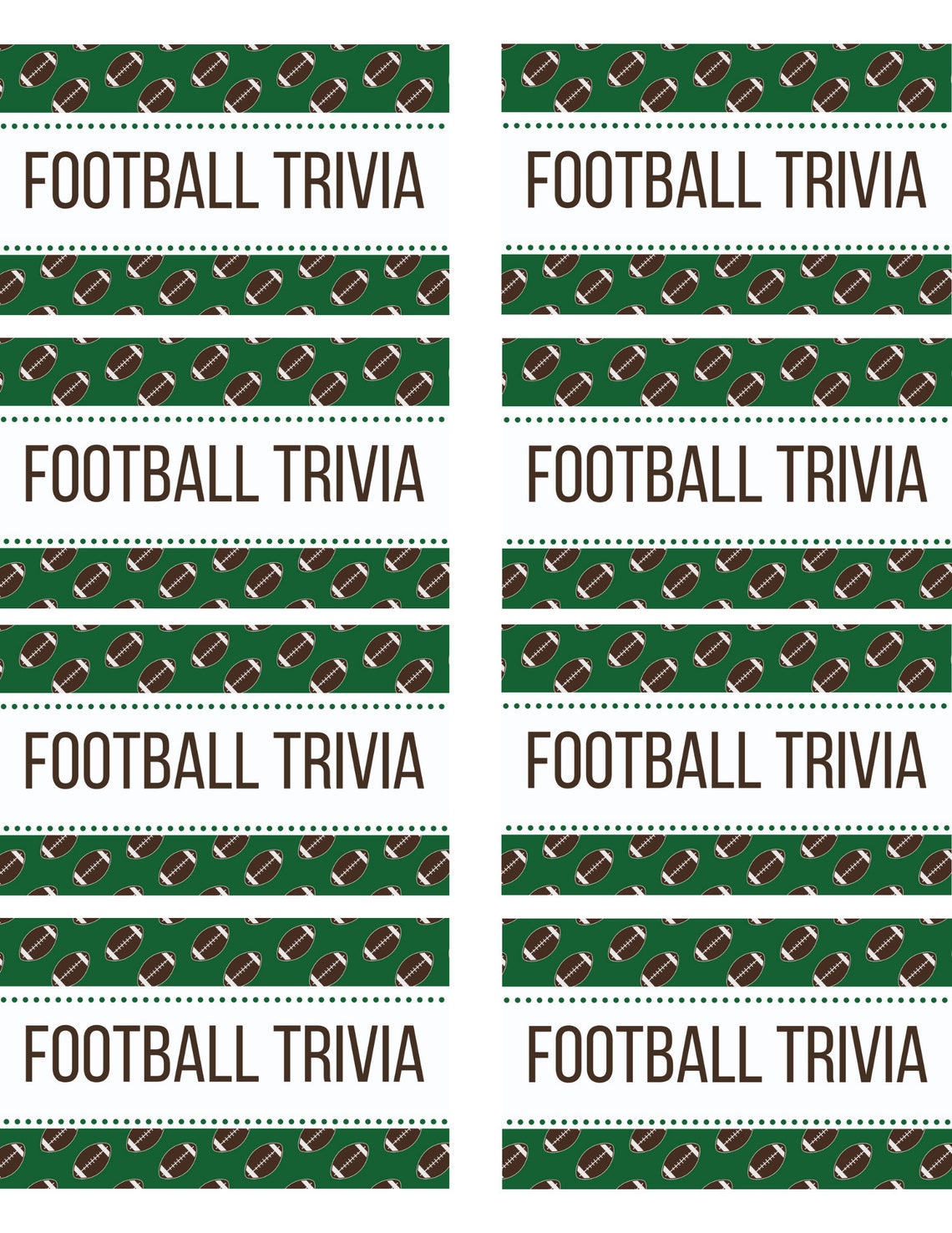 48 Football Trivia for Kids Printable Cards Etsy Finland