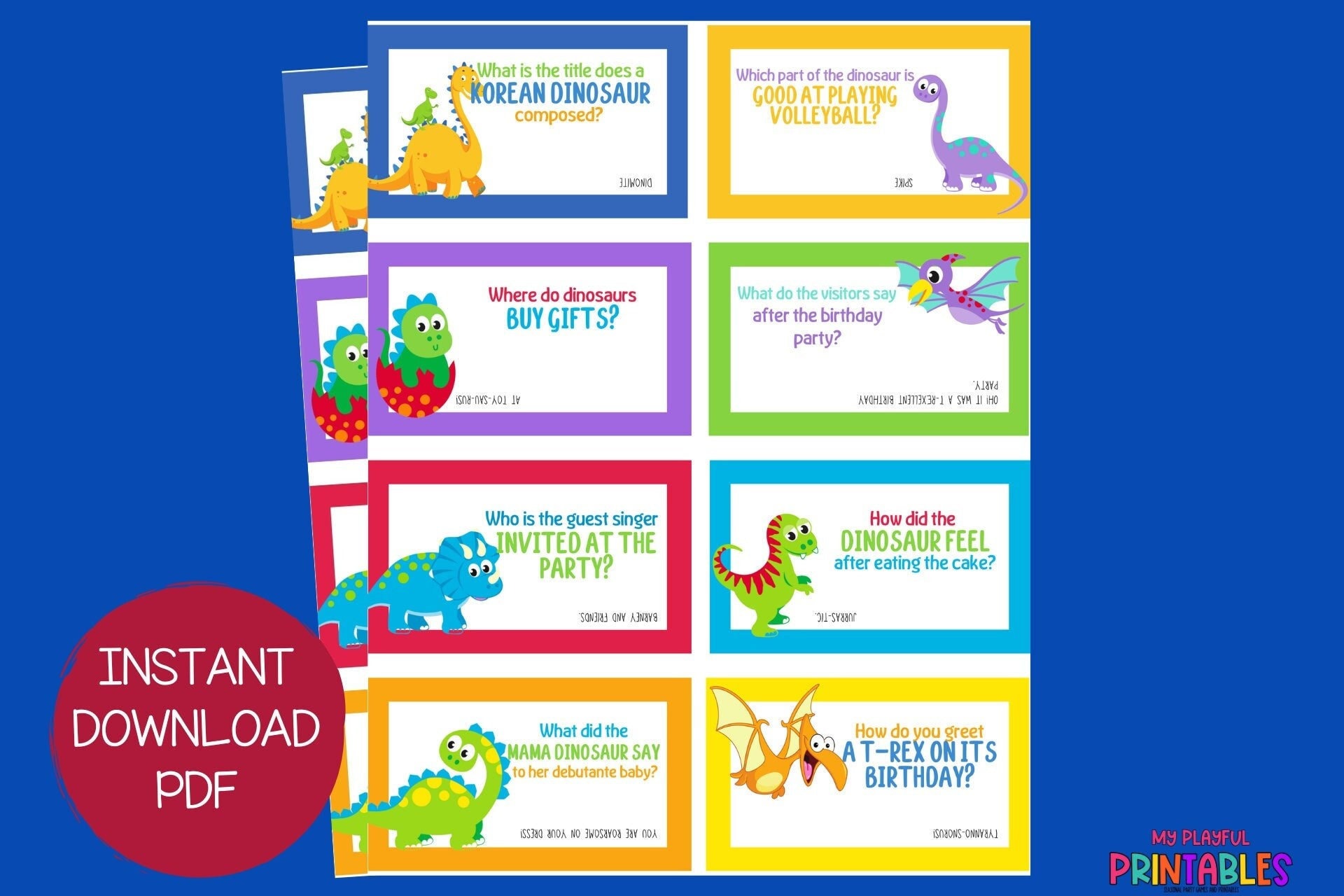 Dinosaur Joke for Kids Lunchbox Jokes for Kids Printable Joke Cards Lunchbox Notes Jokes for ...