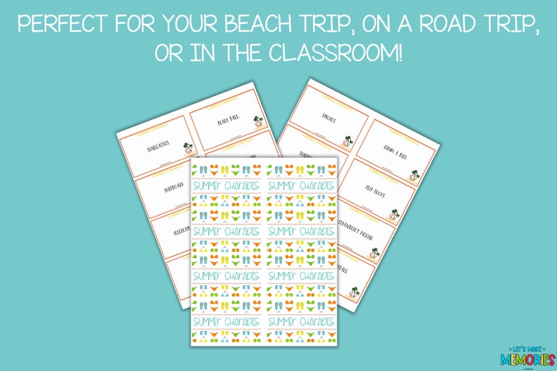 56 Summer Charades | Charades for Kids | Summer Party Game | Printable ...